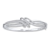 Thumbnail Image 1 of Previously Owned Diamond Accent Bangle Bracelet Round-cut Sterling Silver