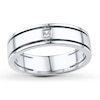Thumbnail Image 1 of Previously Owned Men's Band 1/15 ct tw Diamond 10K White Gold Size 10