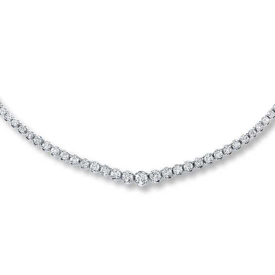 Previously Owned Certified Diamonds 7 ct tw Round-Cut 14K White Gold Necklace