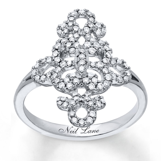 Previously Owned Neil Lane Designs Lace 3/8 ct tw Diamond Ring 14K White Gold