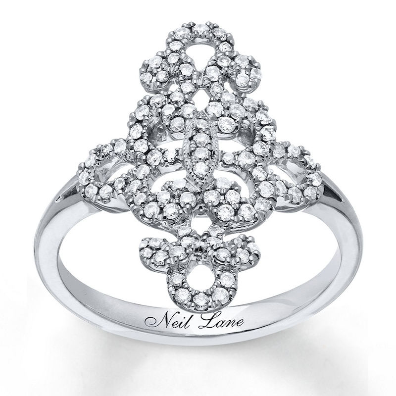 Main Image 1 of Previously Owned Neil Lane Designs Lace 3/8 ct tw Diamond Ring 14K White Gold