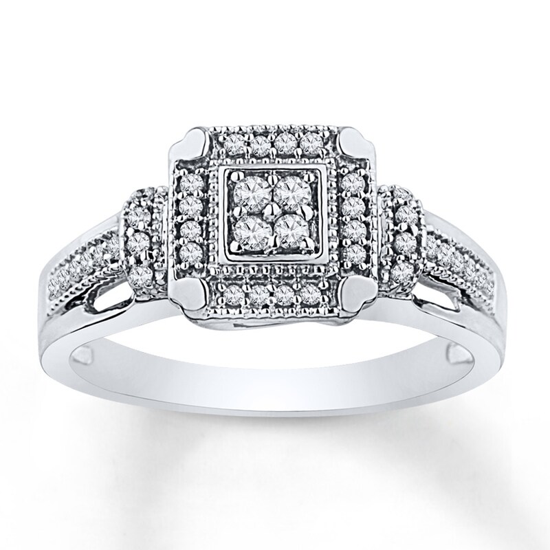 Main Image 1 of Previously Owned Diamond Fashion Ring 1/4 ct tw Sterling Silver