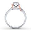Thumbnail Image 3 of Previously Owned Promise Ring 1/4 ct tw Round-cut Diamonds Sterling Silver & 10K Rose Gold