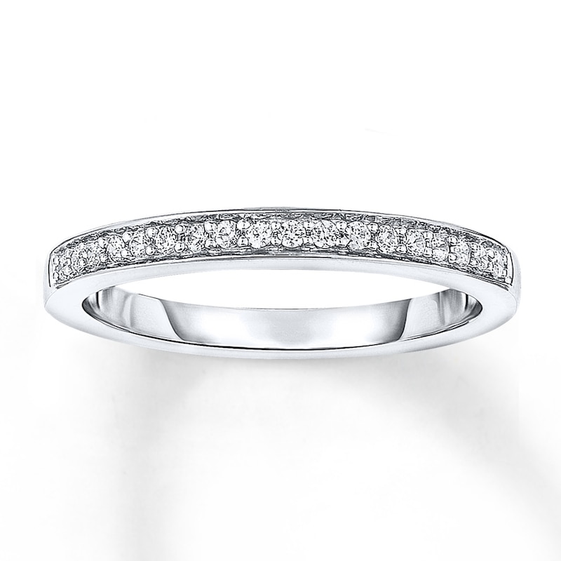 Main Image 1 of Previously Owned Diamond Wedding Ring 1/8 ct tw 10K White Gold