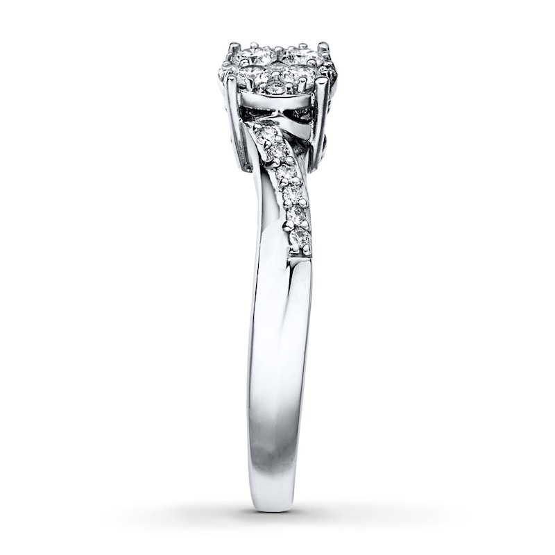 Main Image 3 of Previously Owned Diamond Ring 1/5 cttw Round-cut 10K White Gold