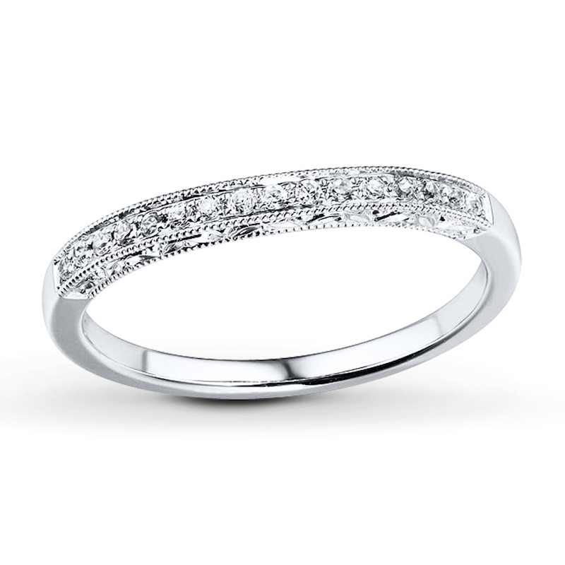 Main Image 1 of Previously Owned Band 1/8 ct tw Round-cut Diamonds 14K White Gold