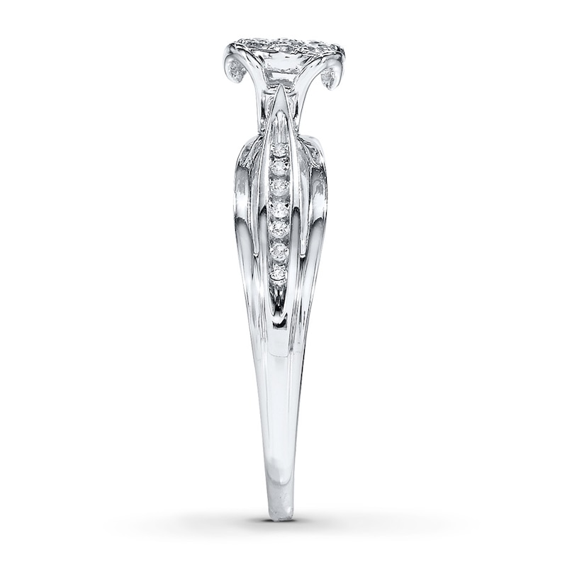 Main Image 3 of Previously Owned Ring 1/5 ct tw Round-cut Diamonds 10K White Gold