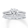 Previously Owned Enhancer Ring 1/4 ct tw Round-cut Diamonds 14K White Gold