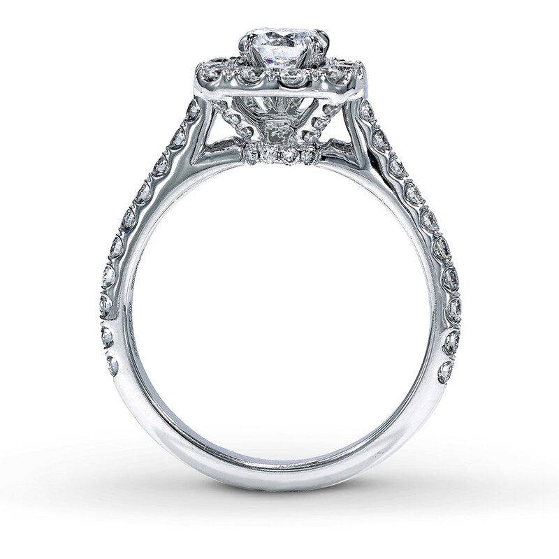 Main Image 2 of Previously Owned Neil Lane Engagement Ring 1-1/8 ct tw Round-cut Diamonds 14K White Gold - Size 4.5