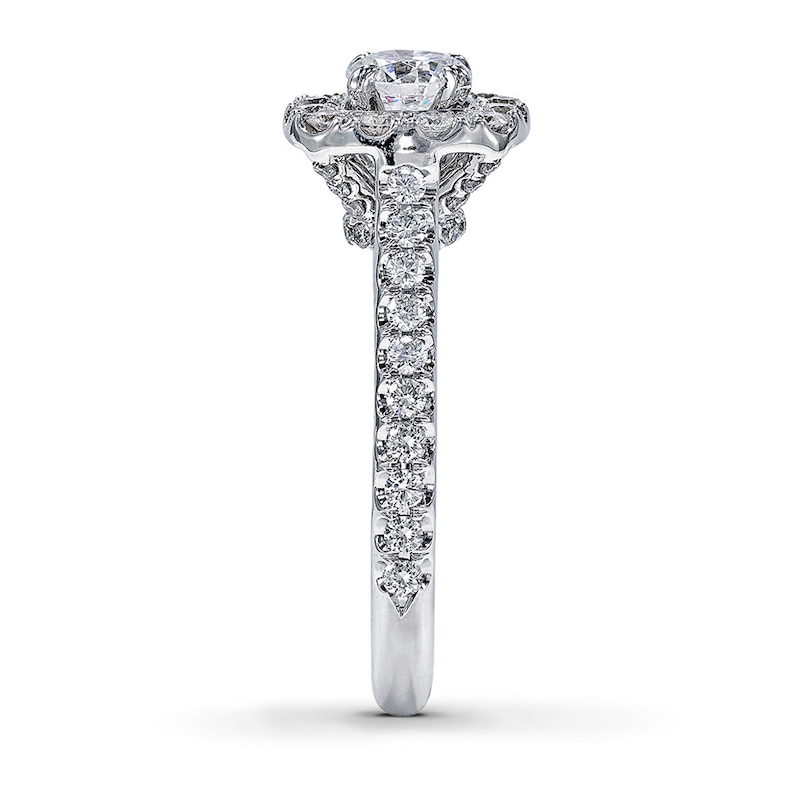 Main Image 3 of Previously Owned Neil Lane Engagement Ring 1-1/8 ct tw Round-cut Diamonds 14K White Gold - Size 4.5
