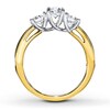 Thumbnail Image 2 of Previously Owned 3-Stone Diamond Ring 1 ct tw Round-cut 14K Yellow/White Gold