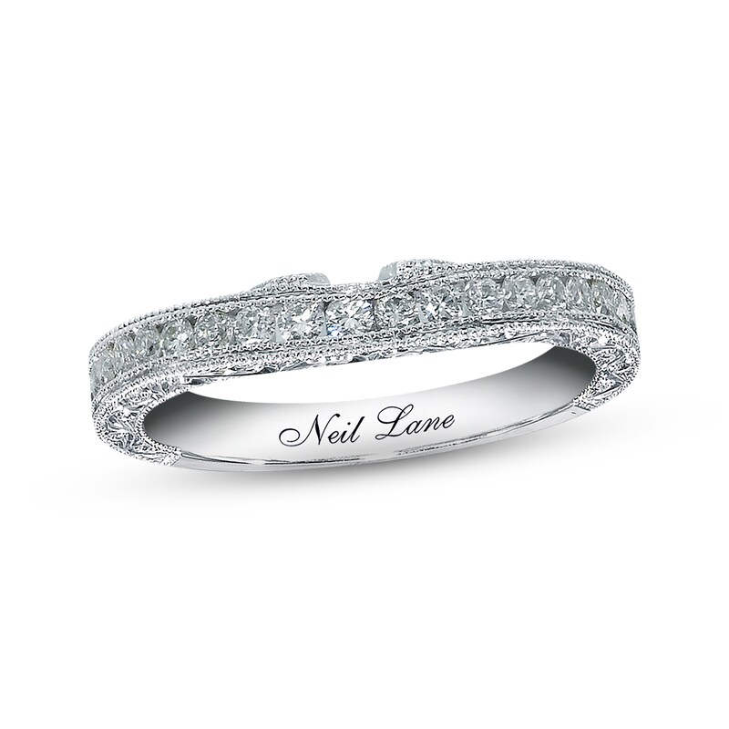 Main Image 1 of Previously Owned Neil Lane Wedding Band 1/2 ct tw Round-cut 14K White Gold Size 4.5