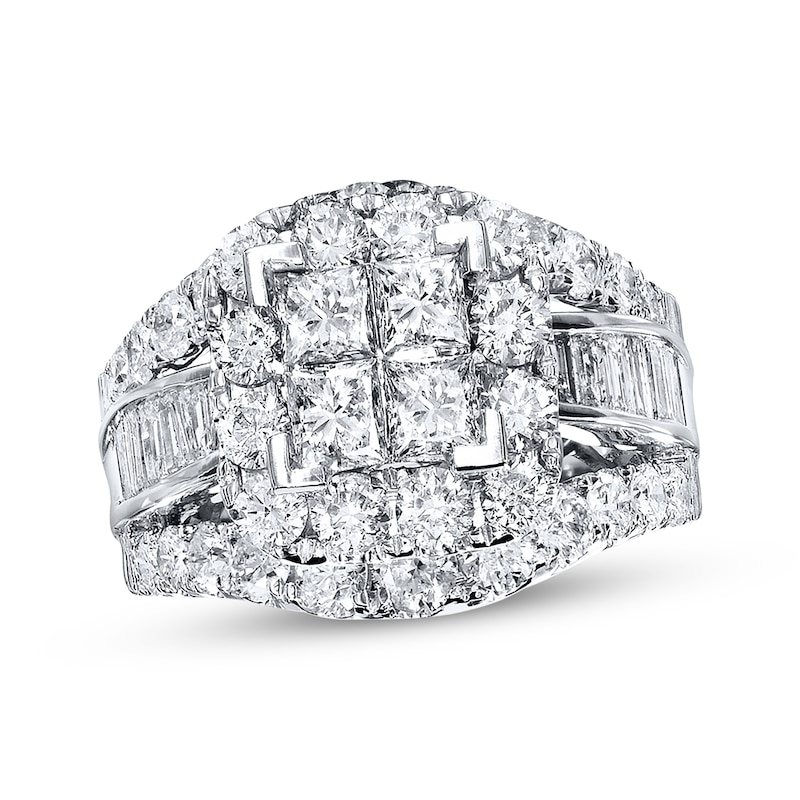 Main Image 1 of Previously Owned Diamond Engagement Ring 4 ct tw 14K White Gold