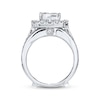 Thumbnail Image 3 of Previously Owned Diamond Bridal Set 3 ct tw Princess & Round-cut 14K White Gold
