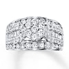 Thumbnail Image 1 of Previously Owned Diamond Engagement Ring 2 ct tw Round/Baguette 14K White Gold