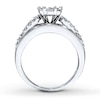 Thumbnail Image 2 of Previously Owned Diamond Engagement Ring 2 ct tw Round/Baguette 14K White Gold