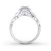 Thumbnail Image 2 of Previously Owned Engagement Ring 1/2 ct tw Princess & Round-cut Diamonds 14K Gold
