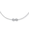 Thumbnail Image 1 of Previously Owned Diamond Infinity Necklace 1/10 ct tw Round-cut Sterling Silver