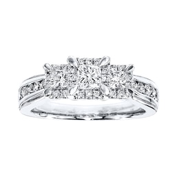 Previously Owned 3-Stone Diamond Ring 1 ct tw 14K White Gold