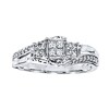 Thumbnail Image 1 of Previously Owned Diamond Ring 1/3 ct tw Princess & Round-cut 14K White Gold