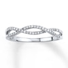 Thumbnail Image 1 of Previously Owned Stackable Ring 1/8 ct tw Diamonds 10K White Gold