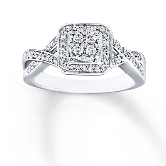Previously Owned Diamond Ring 1/3 ct tw Round 10K White Gold