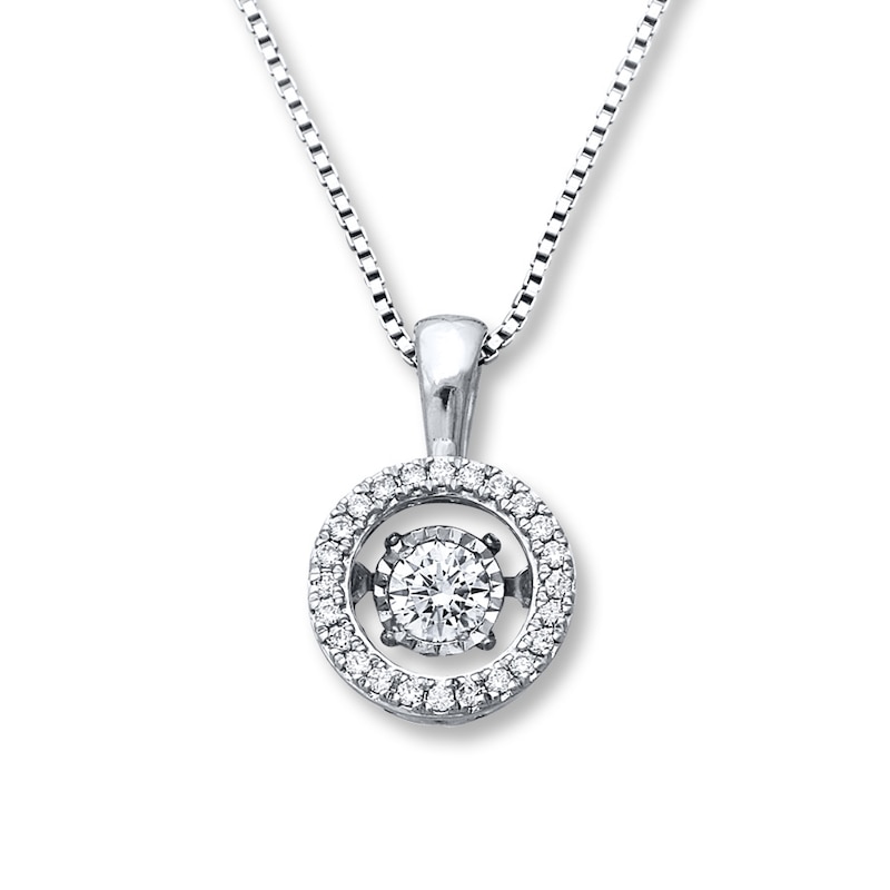 Main Image 1 of Previously Owned Diamond Necklace 1/4 ct tw 10K White Gold