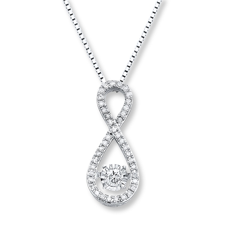 Main Image 1 of Previously Owned Unstoppable Love 1/5 ct tw Necklace 10K White Gold