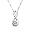 Thumbnail Image 1 of Previously Owned Unstoppable Love 1/10 Carat Necklace Sterling Silver