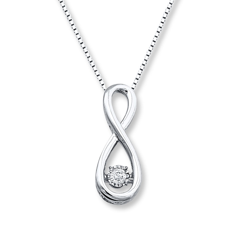 Main Image 1 of Previously Owned Unstoppable Love 1/10 Carat Necklace Sterling Silver