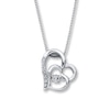 Thumbnail Image 0 of Previously Owned Unstoppable Love Diamond Heart Necklace 1/15 ct tw Sterling Silver 18"