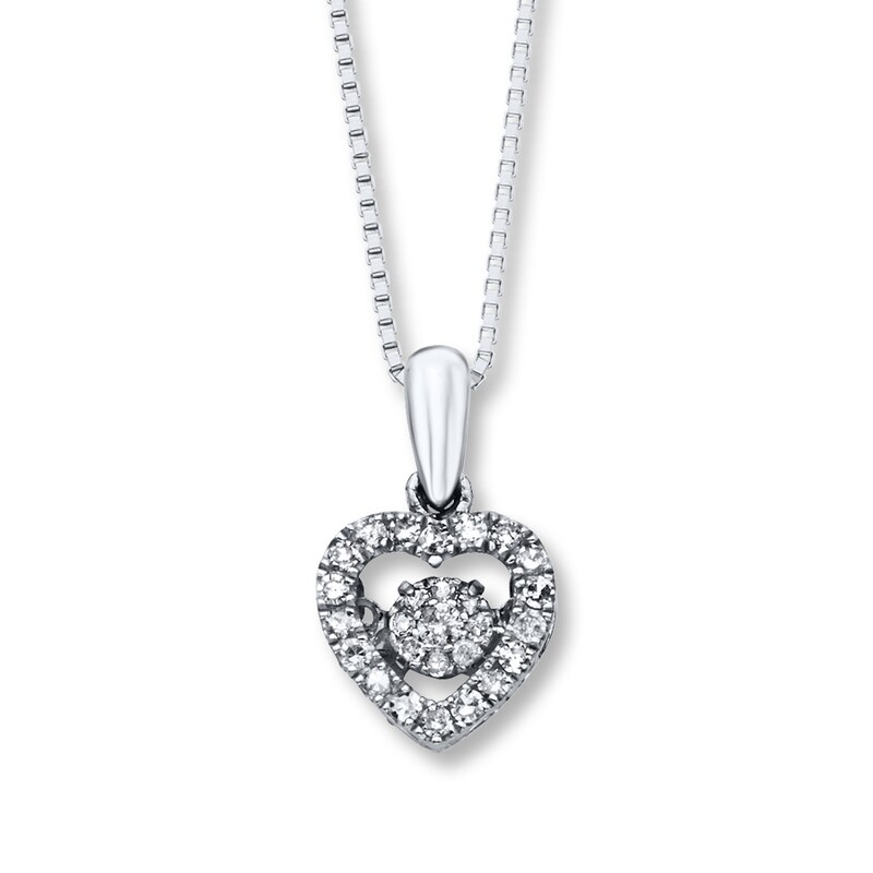 Main Image 1 of Previously Owned Unstoppable Love Diamond Heart Necklace 1/5 ct tw Sterling Silver 18"