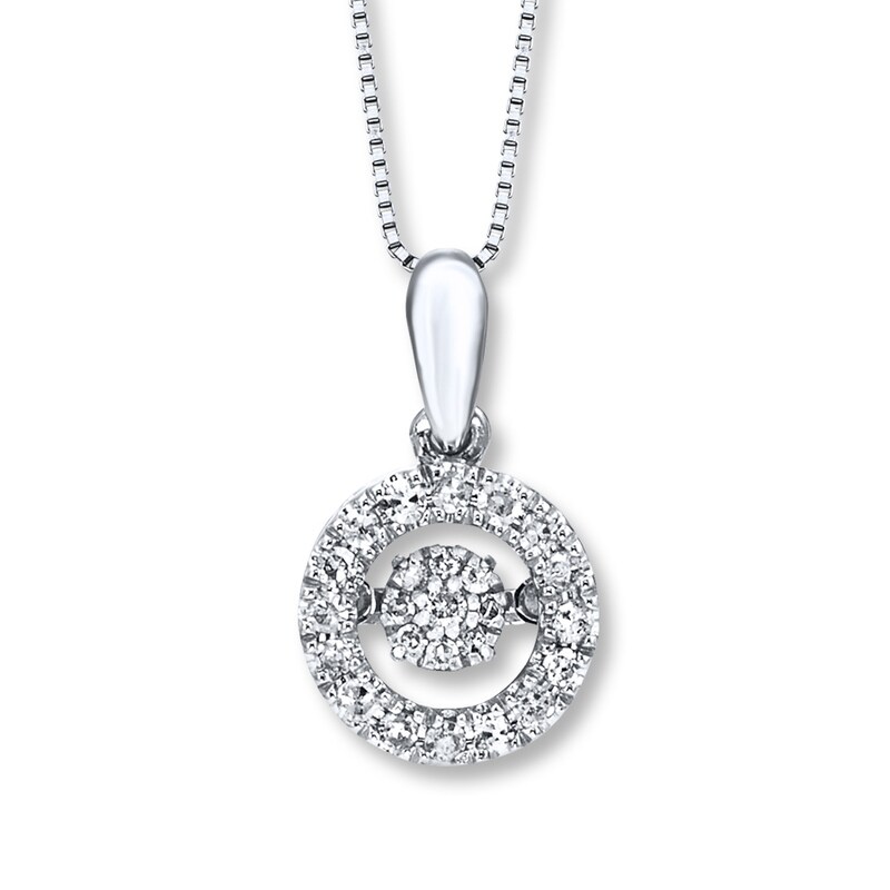 Main Image 1 of Previously Owned Unstoppable Love Diamond Necklace 1/5 ct tw Sterling Silver 18"