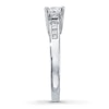 Thumbnail Image 3 of Previously Owned Three-Stone Diamond Ring 1 ct tw Princess-cut 14K White Gold