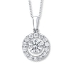 Thumbnail Image 1 of Previously Owned Unstoppable Love 1-1/2 ct tw Necklace 14K White Gold