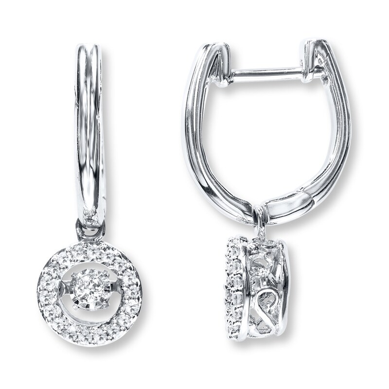 Previously Owned Earrings 1/5 ct tw Diamonds 10K White Gold