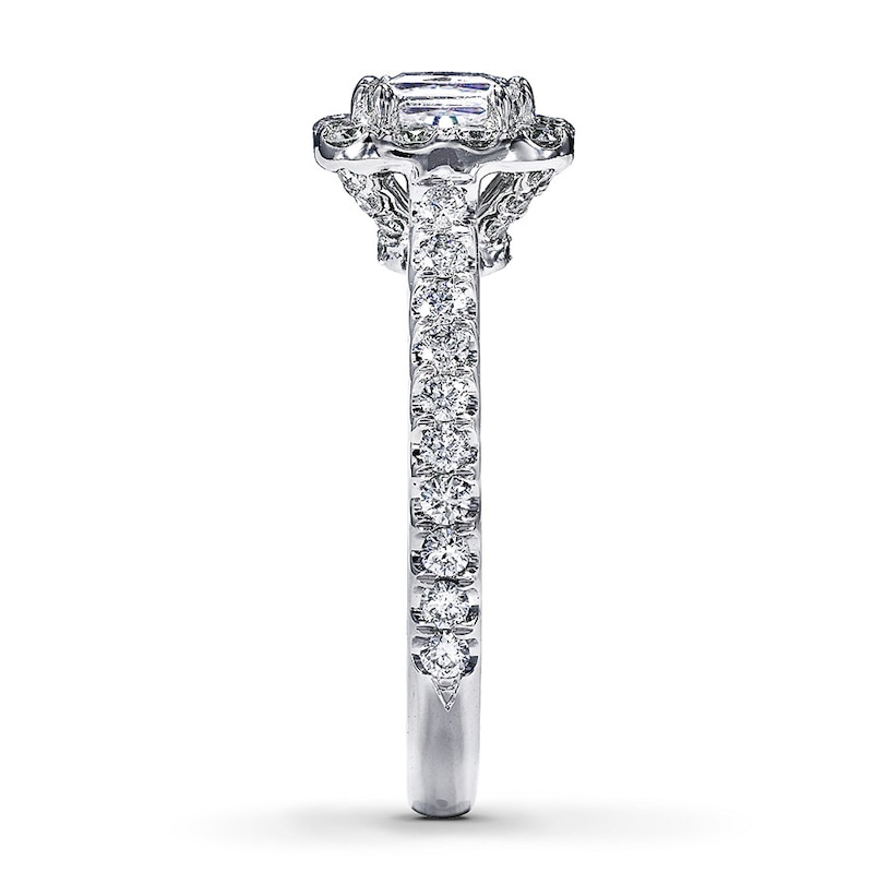 Main Image 3 of Previously Owned Neil Lane Diamond Engagement Ring 1-1/2 ct tw Princess & Round-cut 14K White Gold