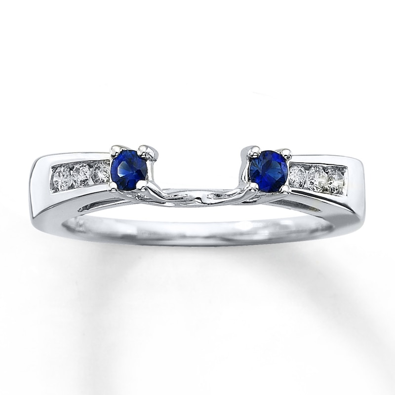 Main Image 1 of Previously Owned Sapphire & Diamond Enhancer Ring 14K Gold