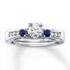 Thumbnail Image 4 of Previously Owned Sapphire & Diamond Enhancer Ring 14K Gold