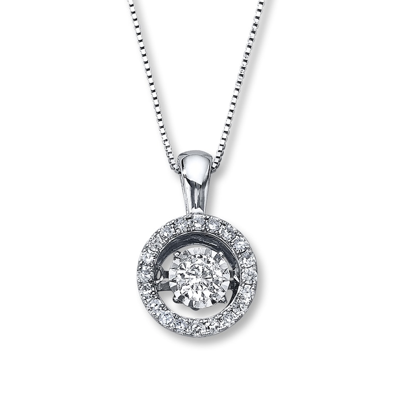 Main Image 1 of Previously Owned Unstoppable Love Diamond Necklace 1/2 ct tw 14K White Gold 18"
