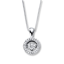 Previously Owned Unstoppable Love Diamond Necklace 1/5 ct tw 10K White Gold