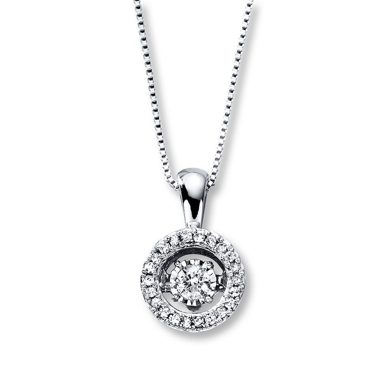 Main Image 1 of Previously Owned Unstoppable Love Diamond Necklace 1/5 ct tw 10K White Gold