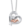 Thumbnail Image 1 of Previously Owned Unstoppable Love Diamond Necklace 1/20 ct tw Sterling Silver & 10K Rose Gold 18"