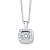 Thumbnail Image 0 of Previously Owned Diamond Necklace 1/3 ct tw 10K White Gold