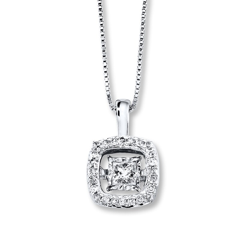Main Image 1 of Previously Owned Unstoppable Love Diamond Necklace 1/3 ct tw 10K White Gold