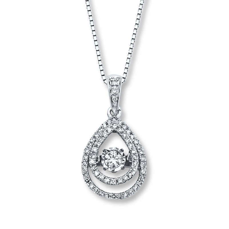 Main Image 1 of Previously Owned Unstoppable Love 1/3 carat tw 10K White Gold Necklace