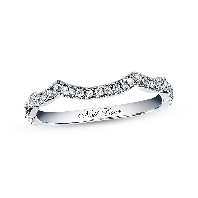 Main Image 1 of Previously Owned Neil Lane Wedding Band 1/5 ct tw Round-cut Diamonds 14K White Gold - Size 4.5