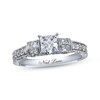 Thumbnail Image 1 of Previously Owned Neil Lane Diamond Engagement Ring 1-1/8 ct tw Princess & Round-cut 14K White Gold