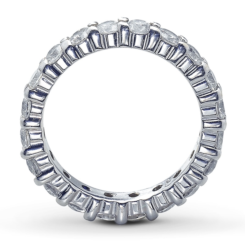 Main Image 2 of Previously Owned Diamond Eternity Ring 2 ct tw Round-cut 14K White Gold Size 6