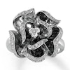 Thumbnail Image 1 of Previously Owned Diamond Flower Ring 1/5 ct tw Sterling Silver
